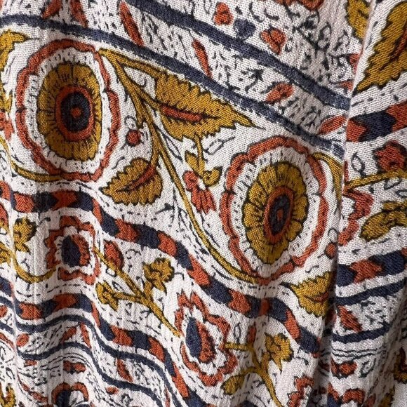 O'Neill Romper Womens Size Small Wrap Boho Floral Earth Tones Drawstring Hippy - Picture 12 of 16